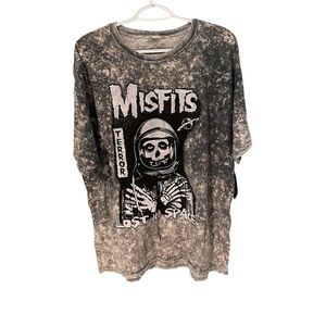 Misfits Terror Lost In‎ Space Tie-Dye Size XL Gray Astronaut Short Sleeve Punk